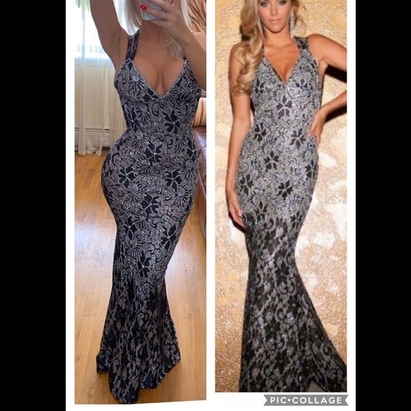 Holt Miami crystal maxi dress gown - small - Picture 2 of 7